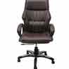VJ Interior Leatherette Office Arm Chair  (Brown)