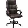 VJ Interior Leatherette Office Arm Chair  (Brown)