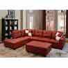 Russ Sectional with Ottoman Red