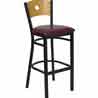 Restaurant Bar Stool Black Frame Black Vinyl Seat