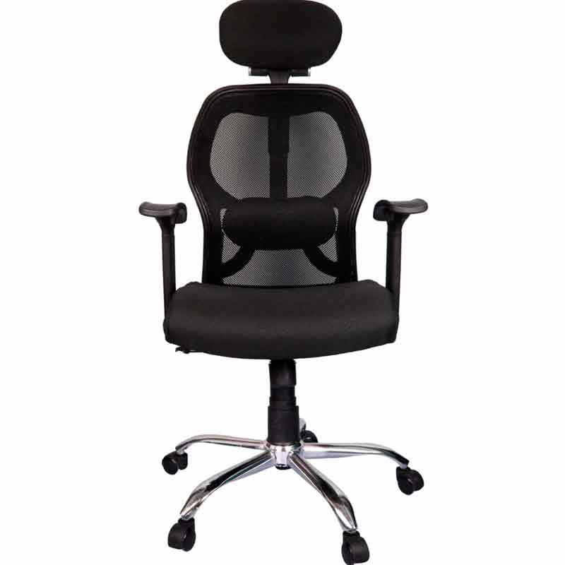 High Back Revolving Chair with Headrest and Centre