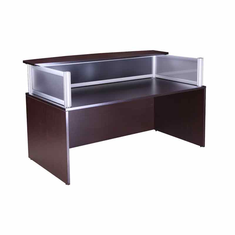 Rectangular Reception Desk Mocha