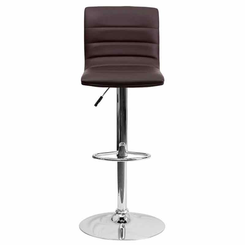 Clay Adjustable Height Swivel Bar Stool Brown