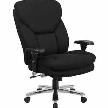 Black Fabric Executive Swivel Chair with Lumbar S