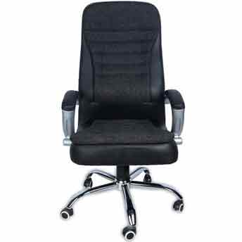 Back Office Chair (Black) Leatherette Office Execu