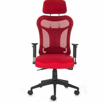 Bluebell Kruz Fabric Office Arm Chair  (Red)