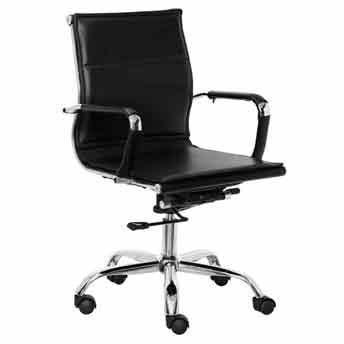 EXECUTIVE SLEEK DOUBLE CUSHIONED MEDIUM BACK CHAIR
