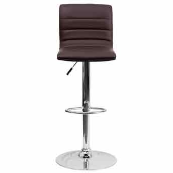 Clay Adjustable Height Swivel Bar Stool Brown